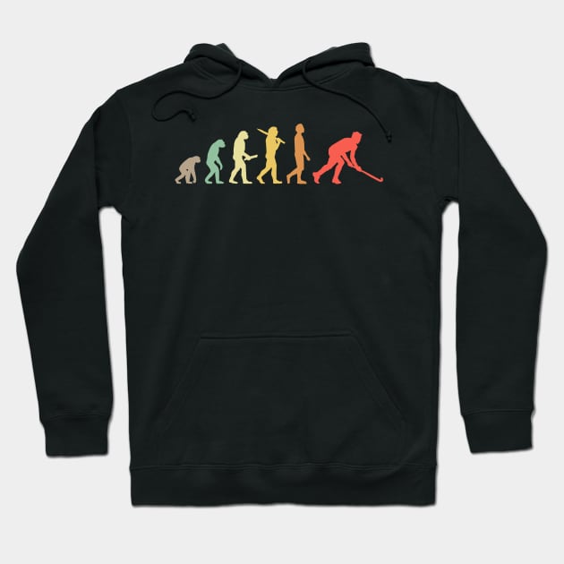 Retro Hockey Evolution Gift For Hockey Players Hoodie by OceanRadar